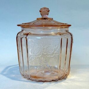Anchor Hocking Pink Depression Glass Canister